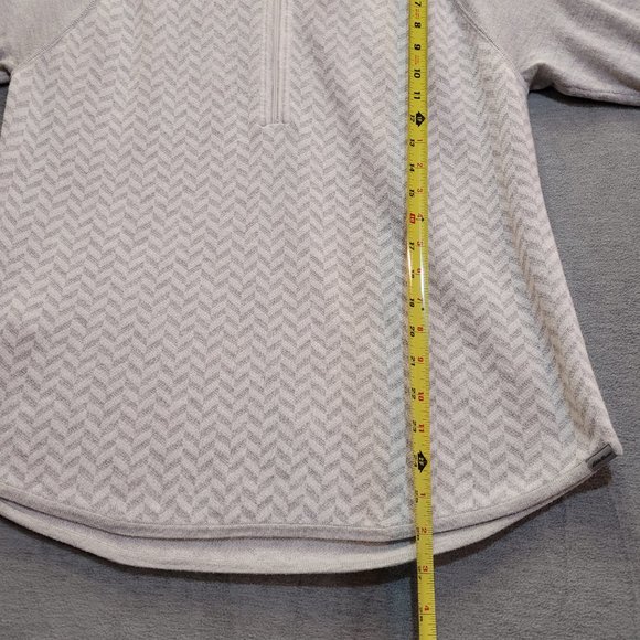 COPY - Eddie Bauer Top Women Large Sweater Quarter Zip Long Sleeve Grey - Picture 7 of 11